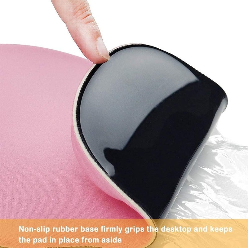 DemonChest Office Mousepad with Gel Wrist Support - Ergonomic Gaming Desktop Mouse Pad Wrist Rest - Design Gamepad Mat Rubber Base for Laptop Computer -Silicone Non-Slip Special-Textured Surface (06RoseRed) - Image 5